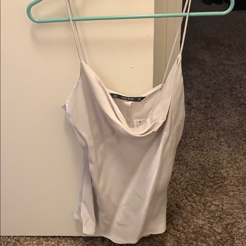 Zara silver camisole